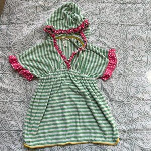 Green and White Swim Coverup